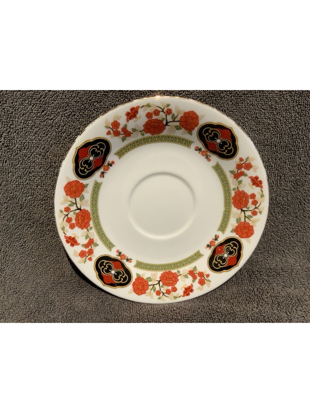 Vintage LiLing Yung Shen Fine China 6 1/4” Floral Design Saucers - Set of Five